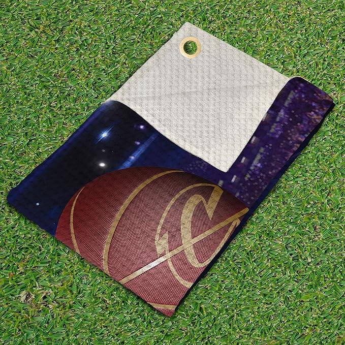 Northwest NBA Golf Towel – Official Licensed Microfiber Waffle Fabric, Absorbent 16x25 in Club Cleaning Accessory