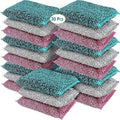 Sponges for Kitchen (30 Pcs Pack) - Non Scratch Scrubbers for Cleaning Dishes - Best Dish Sponge Scrub Pads for Dishwashing & Washing - Household Scrubber Supplies & Tool for Pots, Pans, Sink