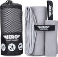 Hero Microfiber Travel Towel Compact for Travel (Grey, 24 x 48)