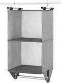 Whitmor 2-Section Closet Organizer - Crosshatch Gray