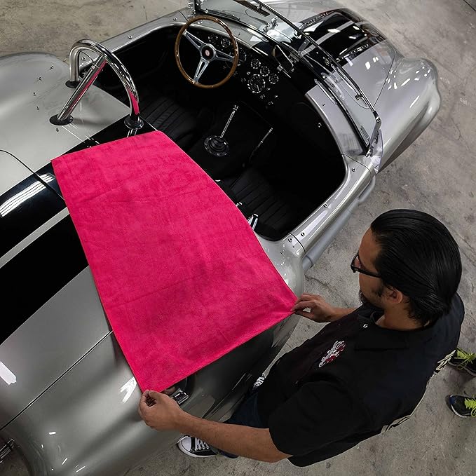 Chemical Guys MIC_723 Microfiber Towel (Red, 25" x 36") (Pack of 2)