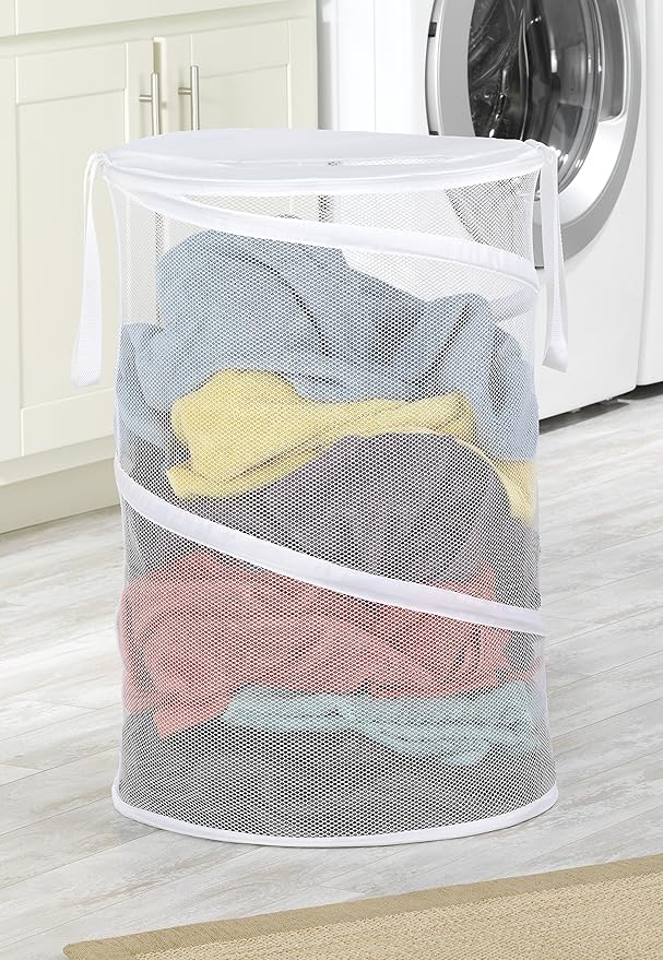 Whitmor 18" Collapsible Laundry Hamper White