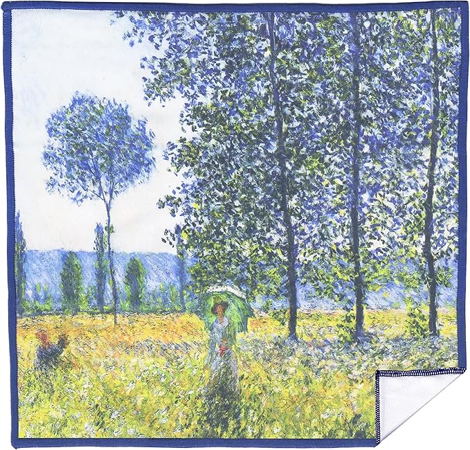Large [4 Pack] Classic Art (Sunlight Effect Under The Poplars) - Ultra Premium Quality Microfiber Cleaning Cloths (Best for Camera Lens, Glasses, Screens, and All Lens.), Microfiber Cloth
